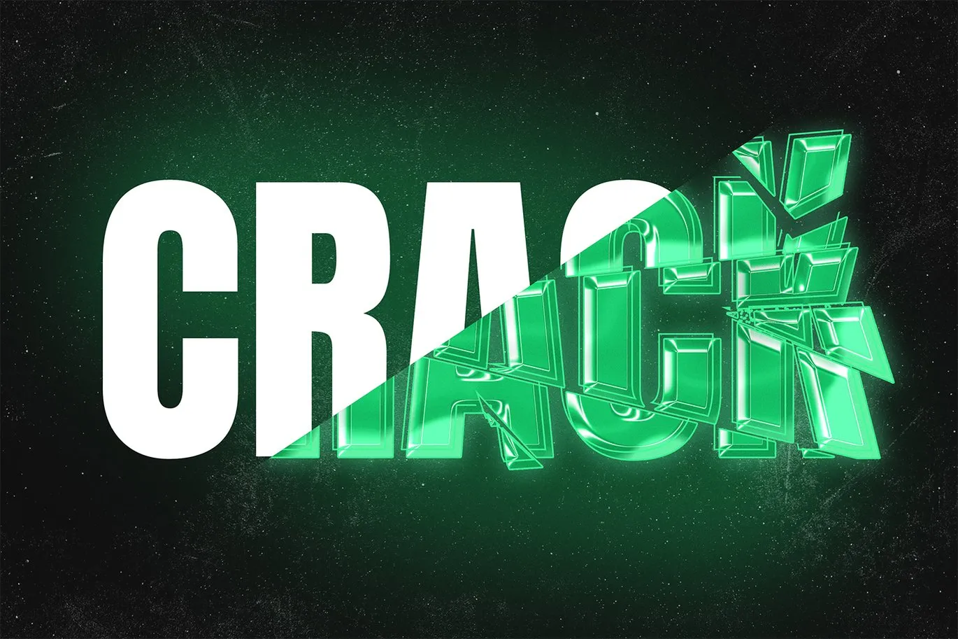 Broken Neon Spark Text Effect – Editable PSD for Stunning Typography
