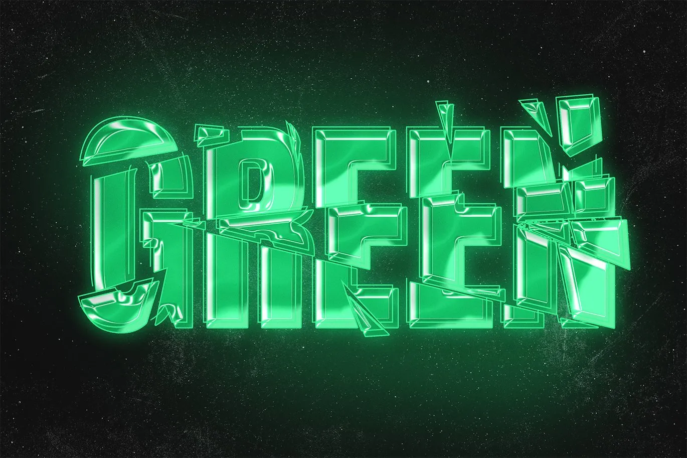Broken Neon Spark Text Effect – Editable PSD for Stunning Typography