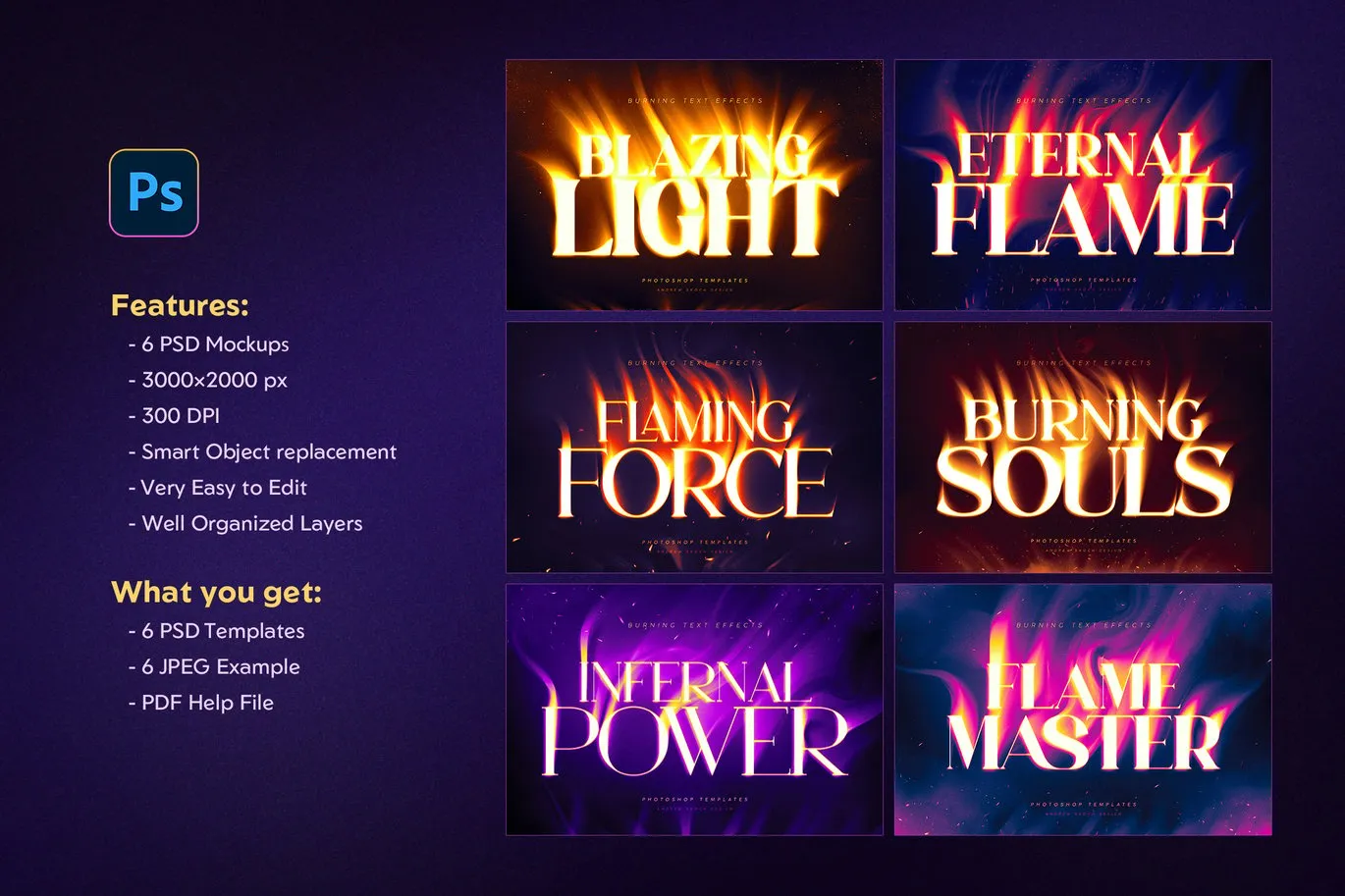 Burning Text Effects – Free & Premium Fire-Inspired Photoshop Templates