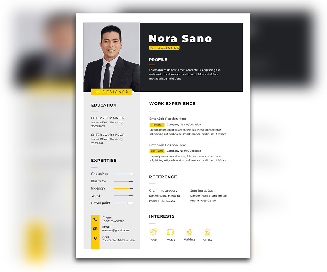 Clean Modern Resume CV Template – Professional & Minimal Design