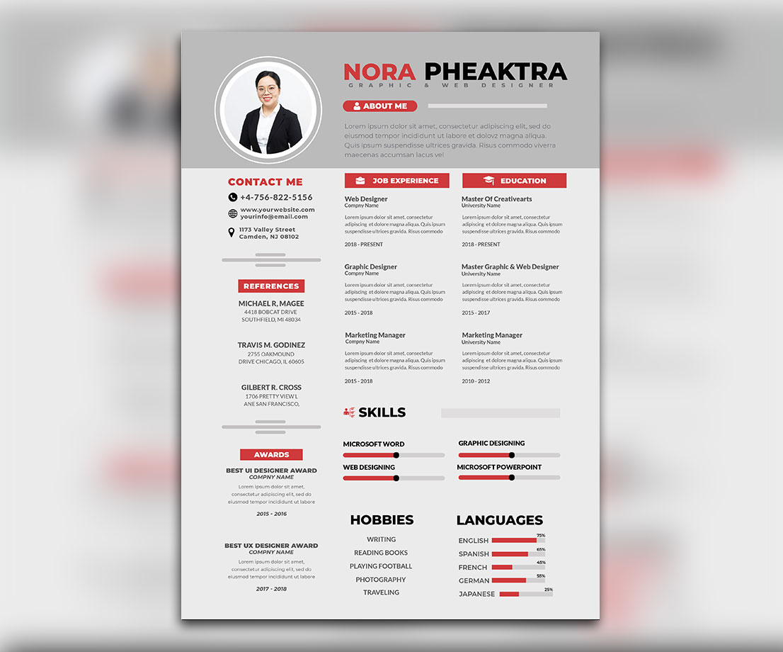 Clean Modern Resume Portfolio – Stylish CV Template for Professionals