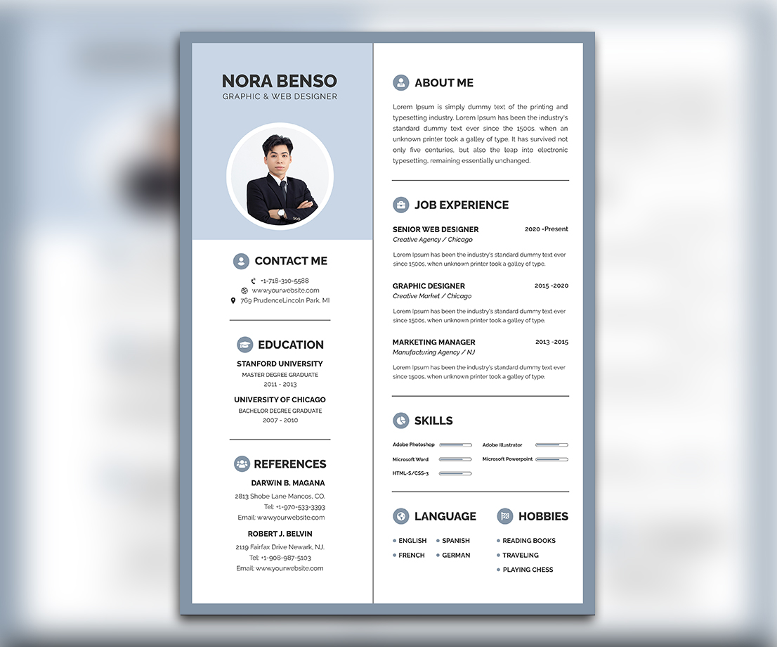Clean Modern Resume Portfolio Template – Professional, Stylish & Easy to Edit