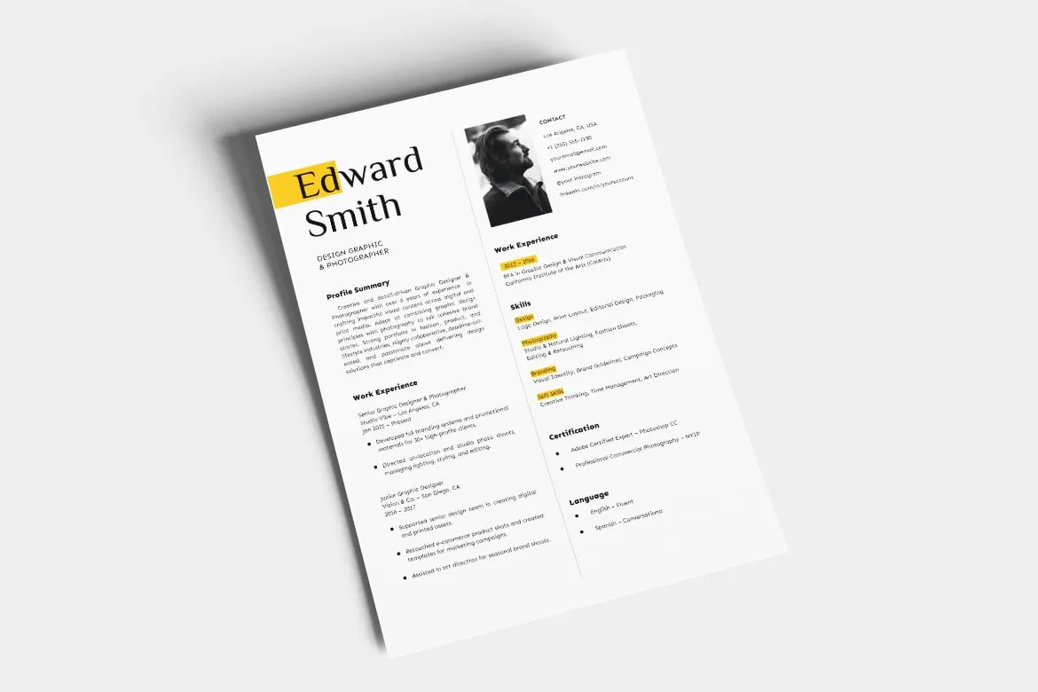 CV Resume Simple Professional – Clean, Editable, Modern Format