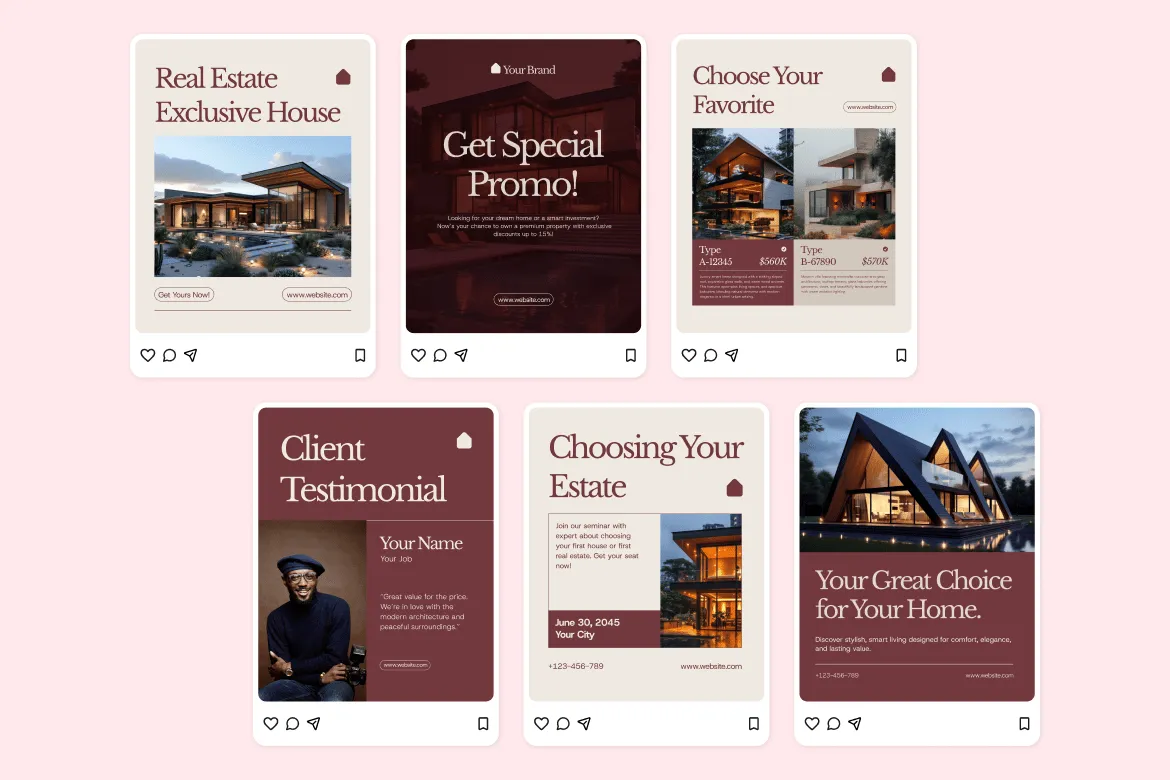 EstateHaus – Social Media Post Template for Real Estate Marketing