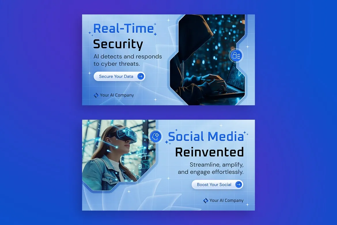 Facebook Banners - Artificial Intelligence | Stunning AI-Generated Social Media Designs