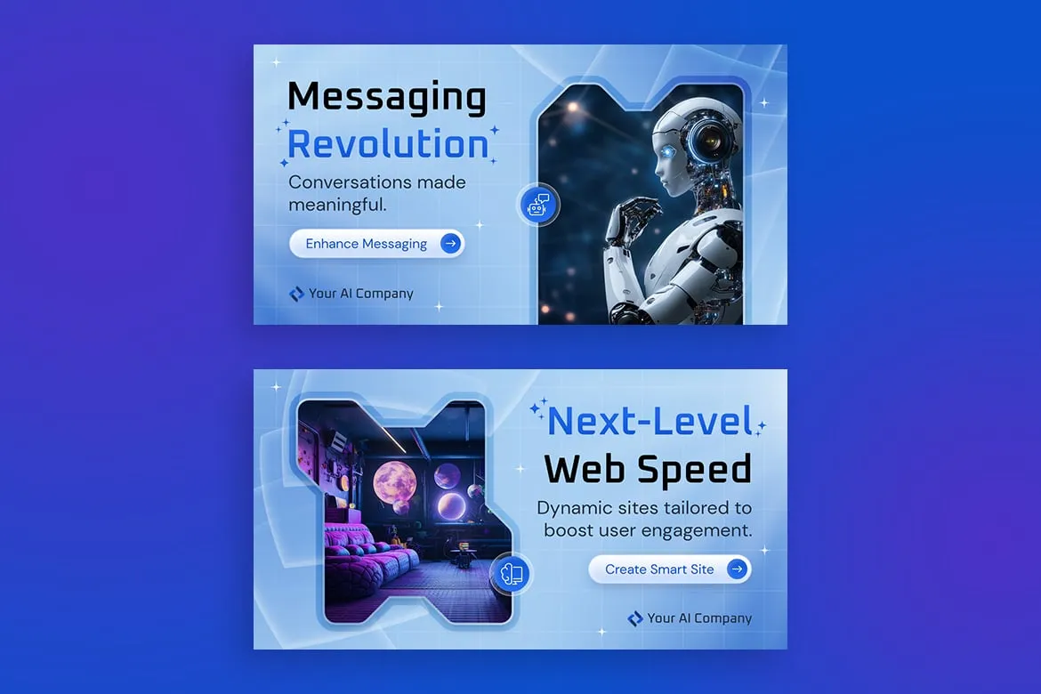 Facebook Banners - Artificial Intelligence | Stunning AI-Generated Social Media Designs