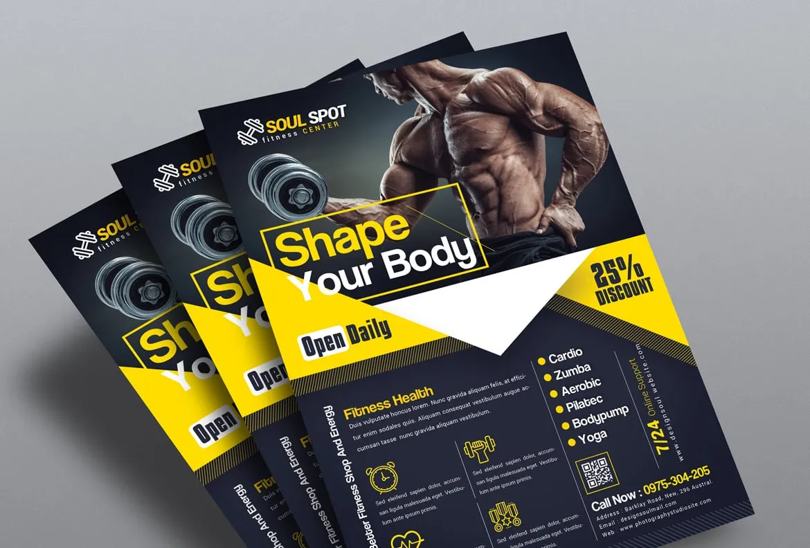 Fitness Flyer – Professional Design Templates for Your Gym & Workout Events