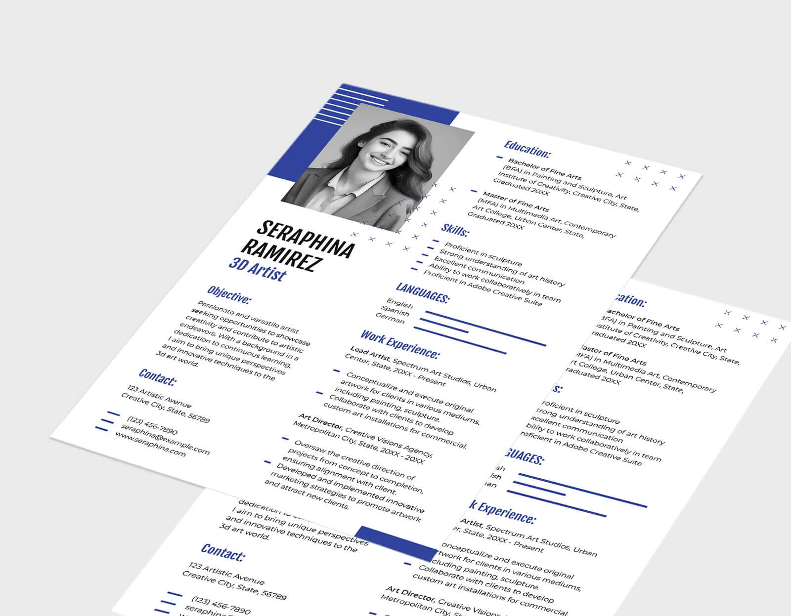 Free Simple Geometric Resume PSD Template – Download Clean & Modern CV Design