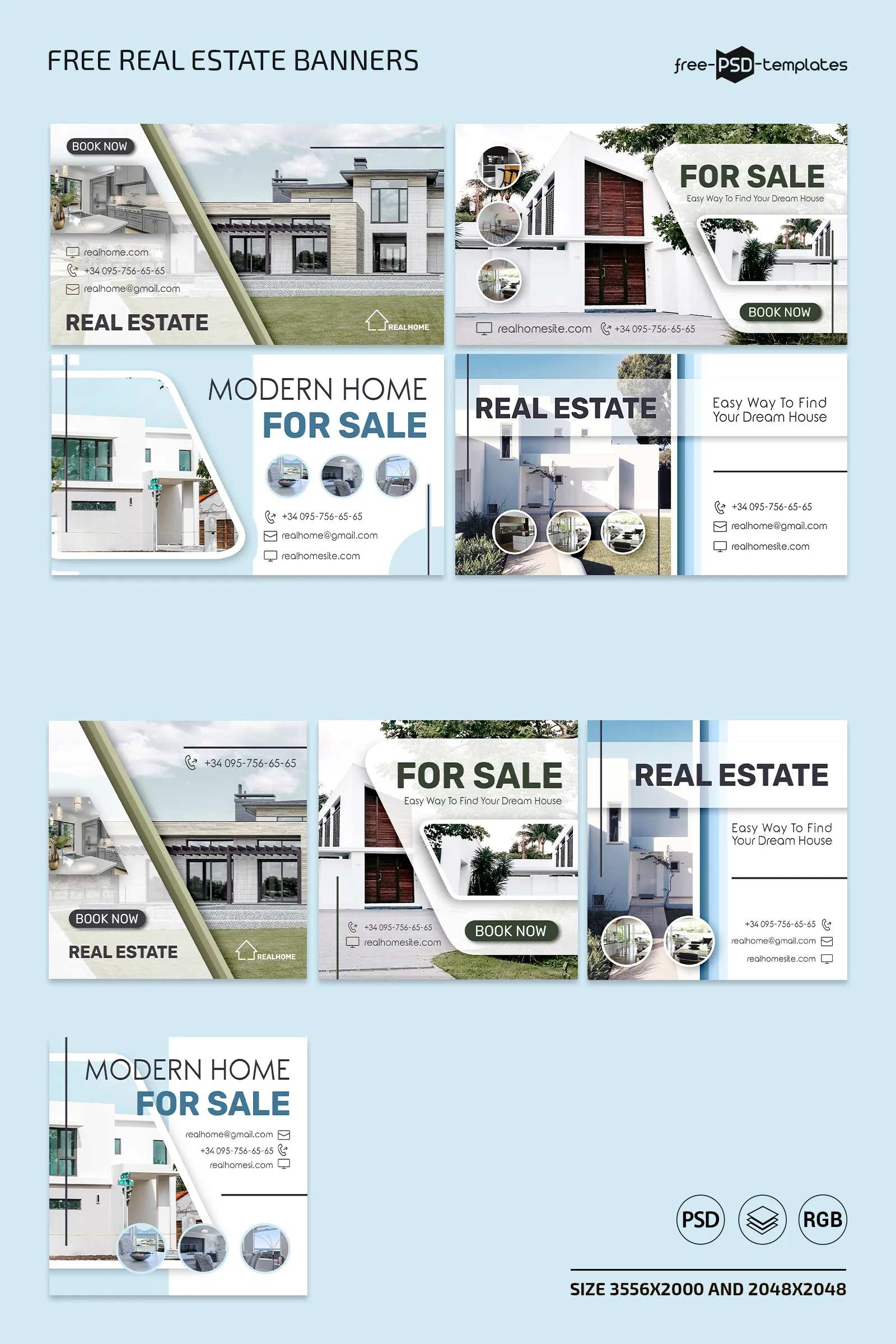 Free Real Estate Banners in PSD – Editable & Professional Templates