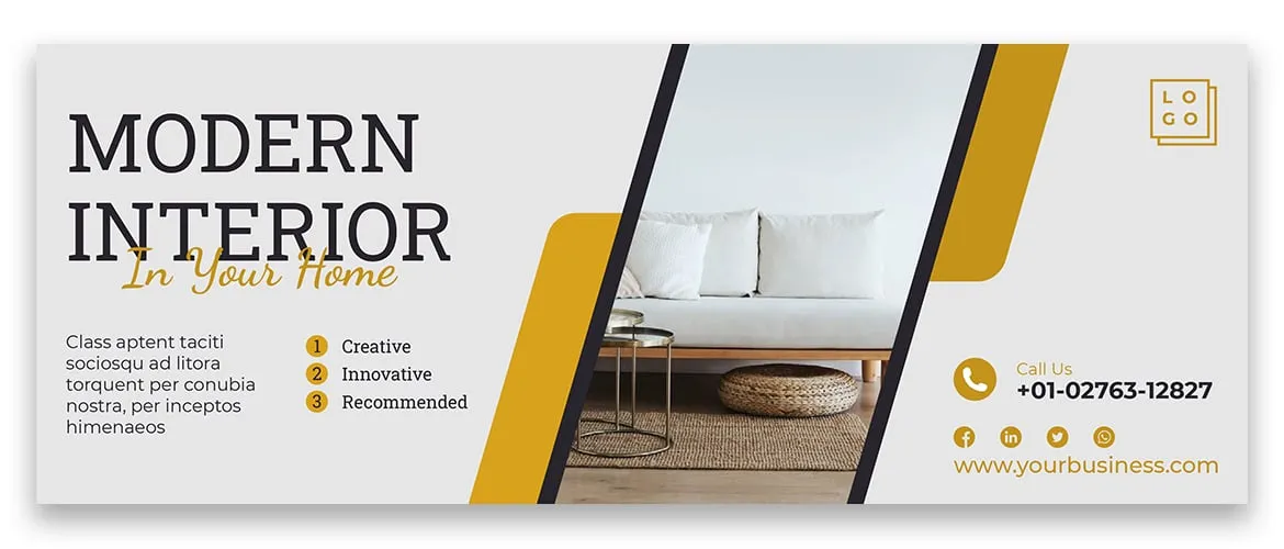 Furniture Facebook Cover – Free & Editable Social Media Template