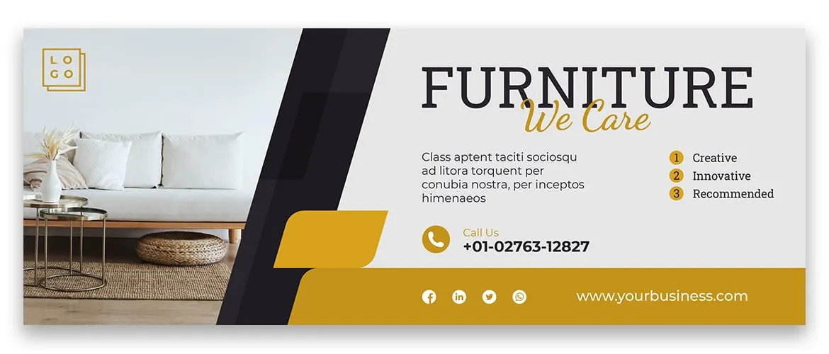 Furniture Facebook Cover – Free & Editable Social Media Template
