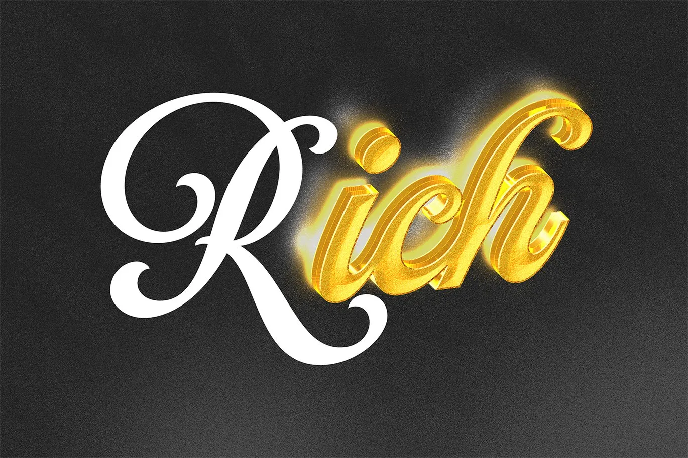 Gold Script Text Effect – Elegant & Editable PSD for Stunning Typography