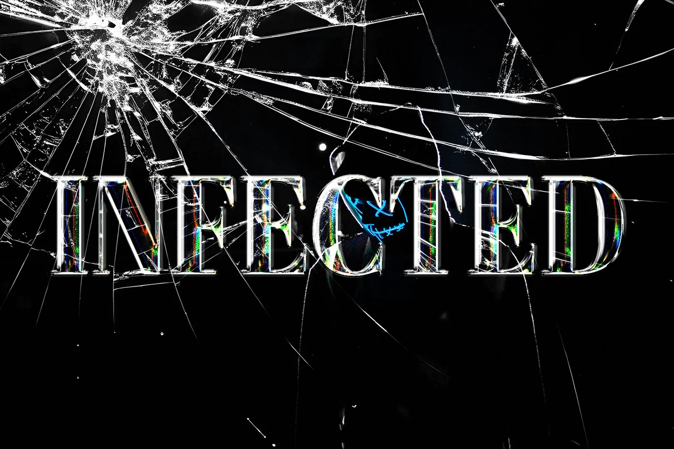 Hacked Screen Crack Broken Glass Text Effect – Free & Editable PSD Template