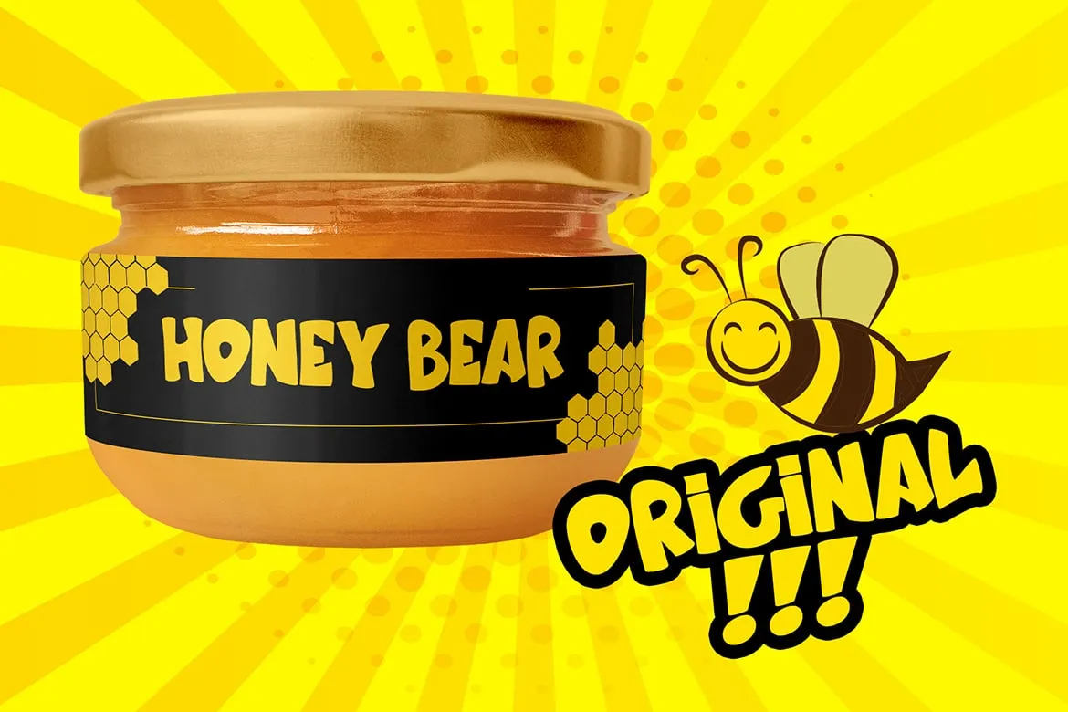 Honey Bear – Cute and Creative Design Asset for Social Media, Templates & More