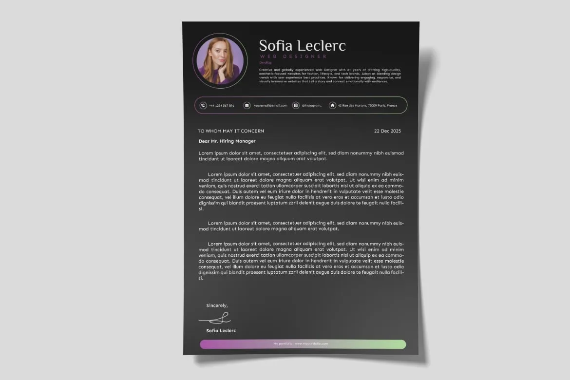Elegant Aesthetic Professional CV Resume Template – Stand Out with Style