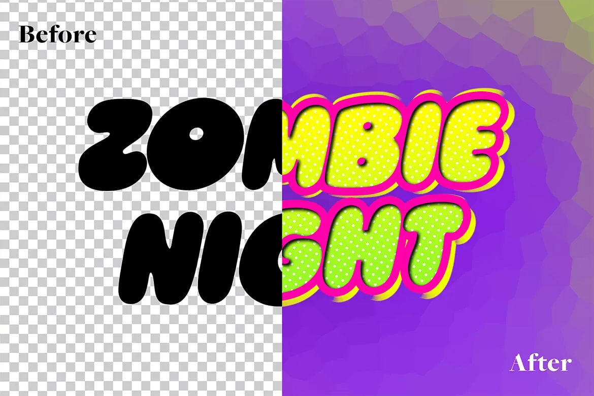 Pop art Text Effect - STBRN | Free & Editable Photoshop Text Effect