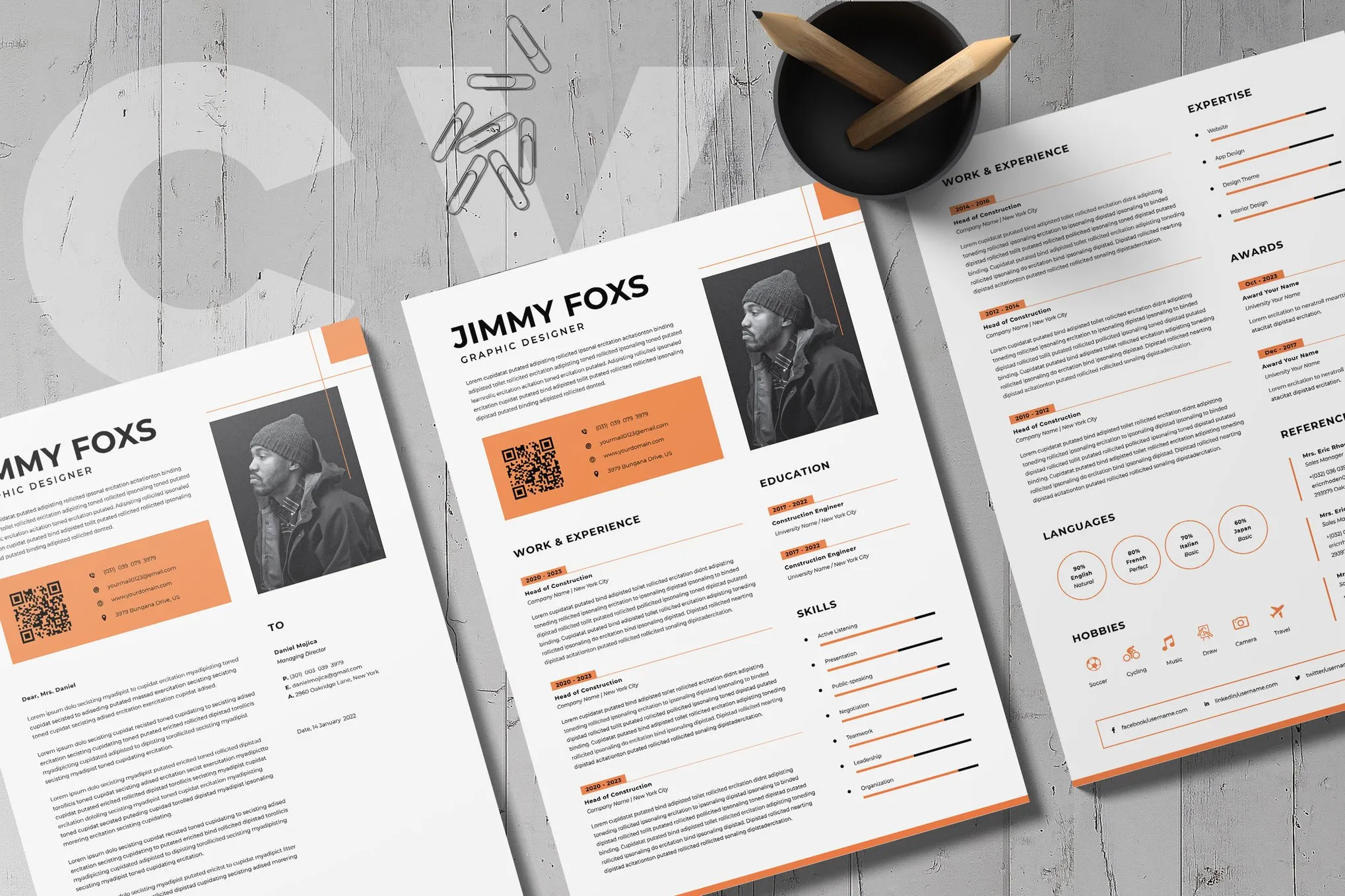 Professional Experience CV Resume Set – Modern & Editable Templates