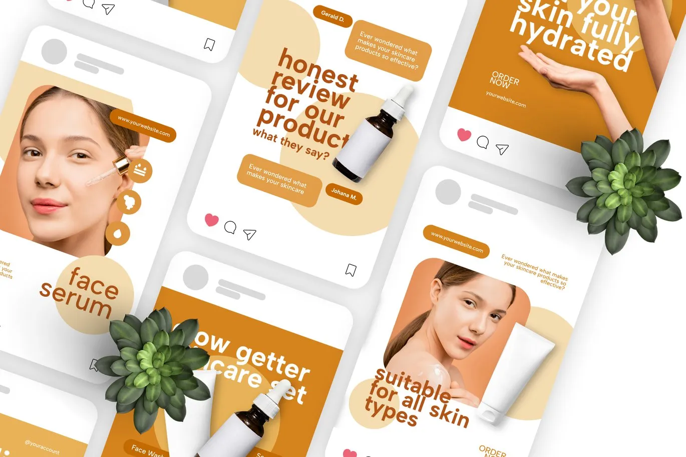 Skincare For You – Instagram Post Template (Free & Editable Design)