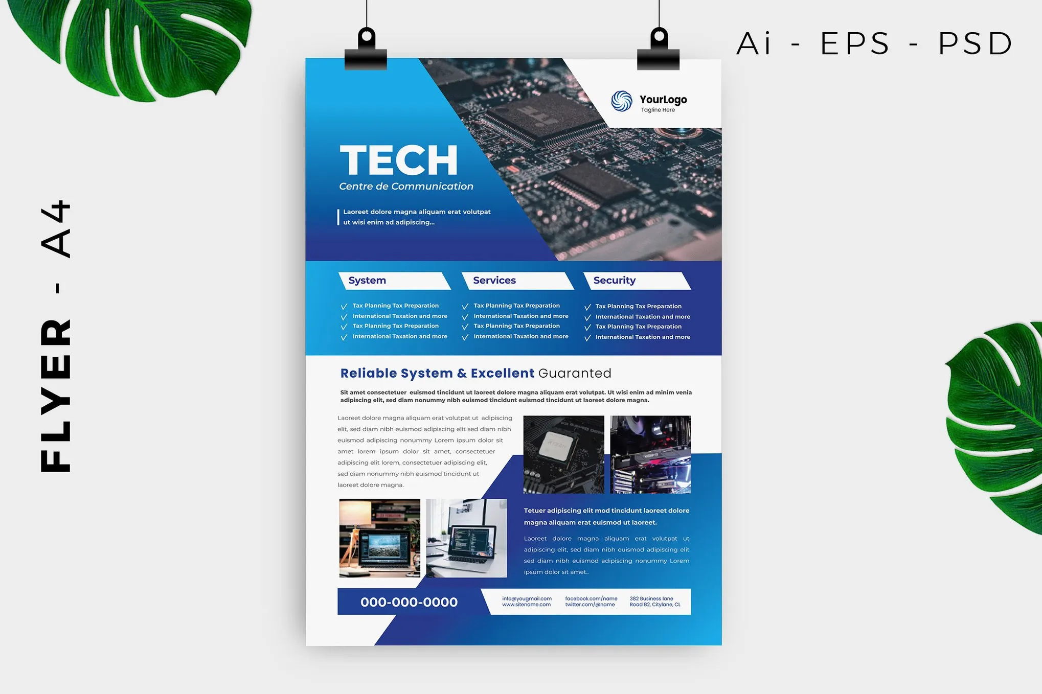 Technology Communication Flyer Design – Modern & Professional Templates