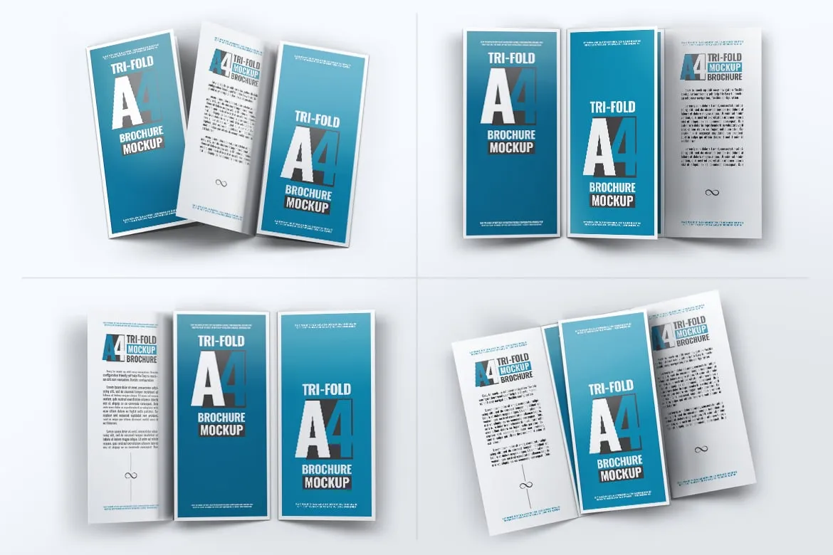Trifold A4 Brochure Mock-Up – Professional Design Presentation
