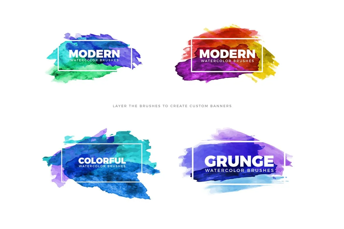 Vector Watercolor Brushes for Illustrator