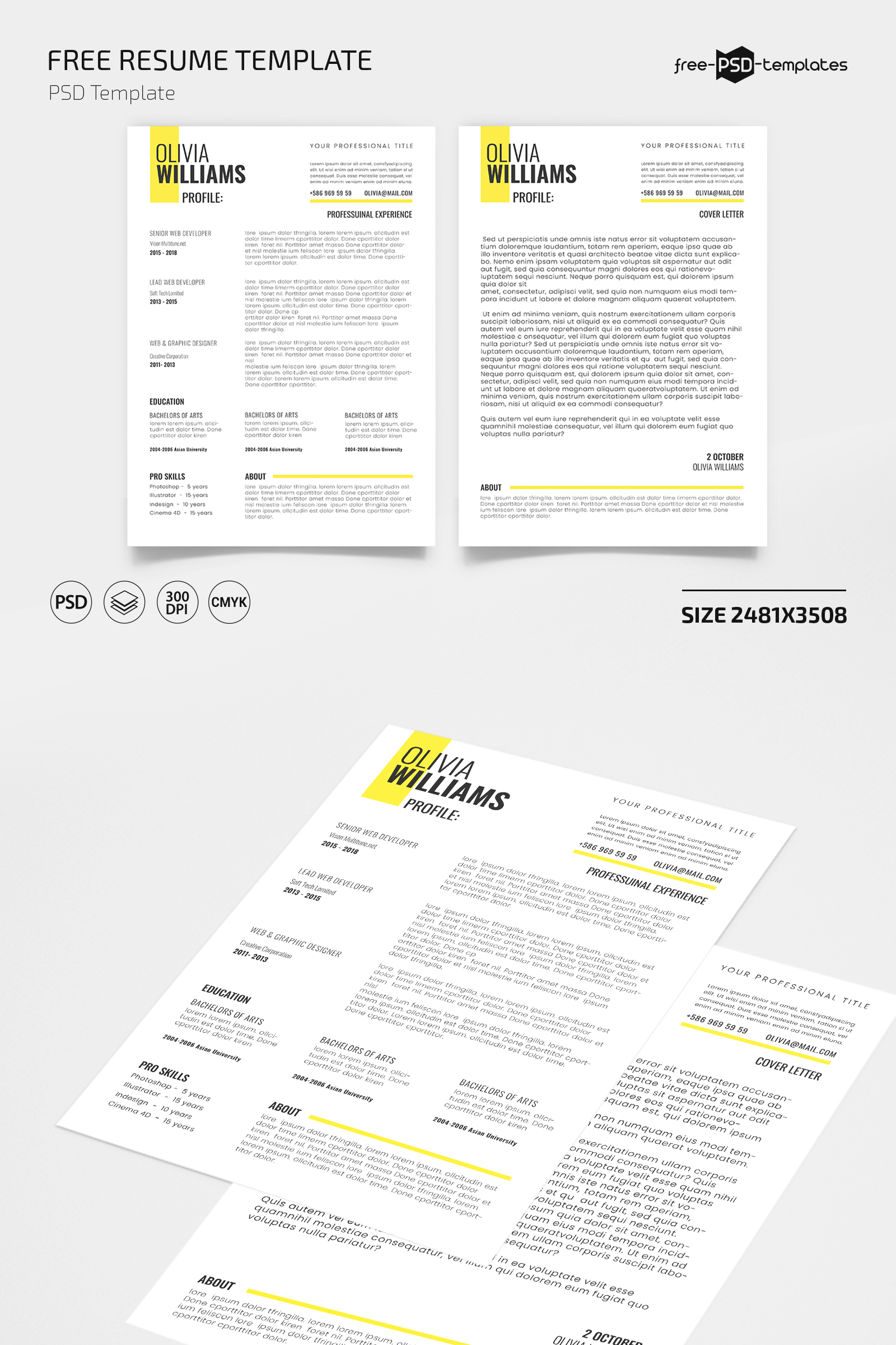 Free Resume Template – Download Professional CV Designs for Job Applications