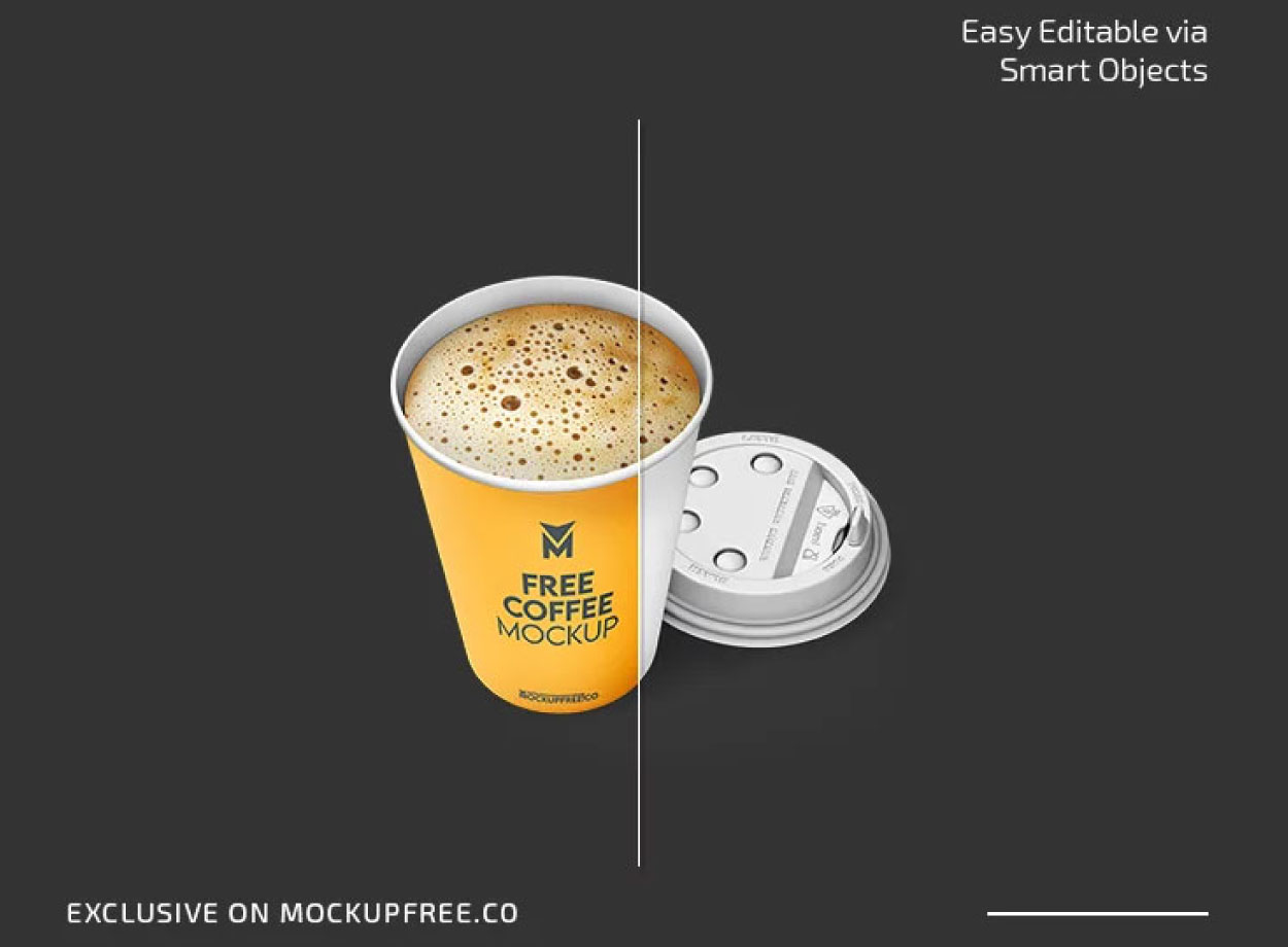 Coffee Cup Mockup in 3 Visions – Realistic Branding Presentation Templates