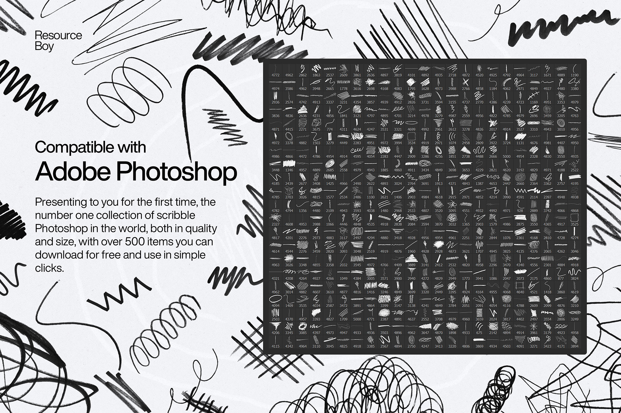 500+ Scribble Photoshop Brushes – Free & Premium Creative Strokes