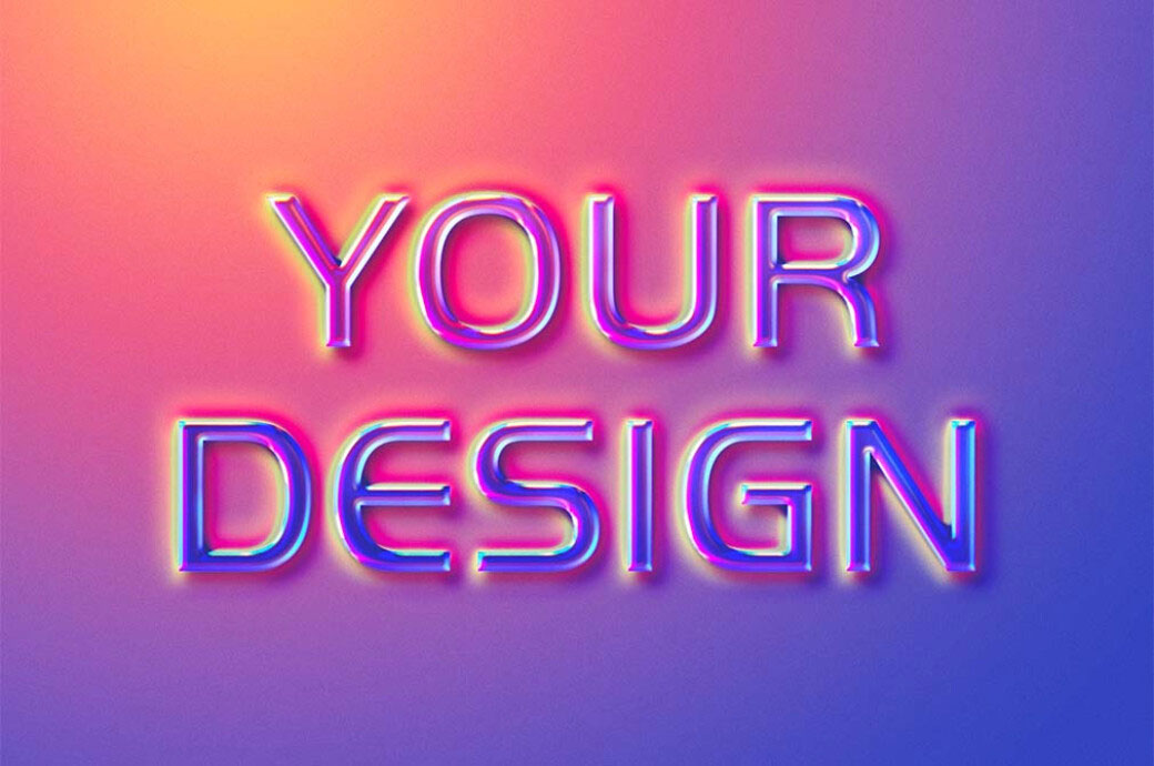 Holo Gradient Text And Logo Effect – Stunning Futuristic Text & Logo Design