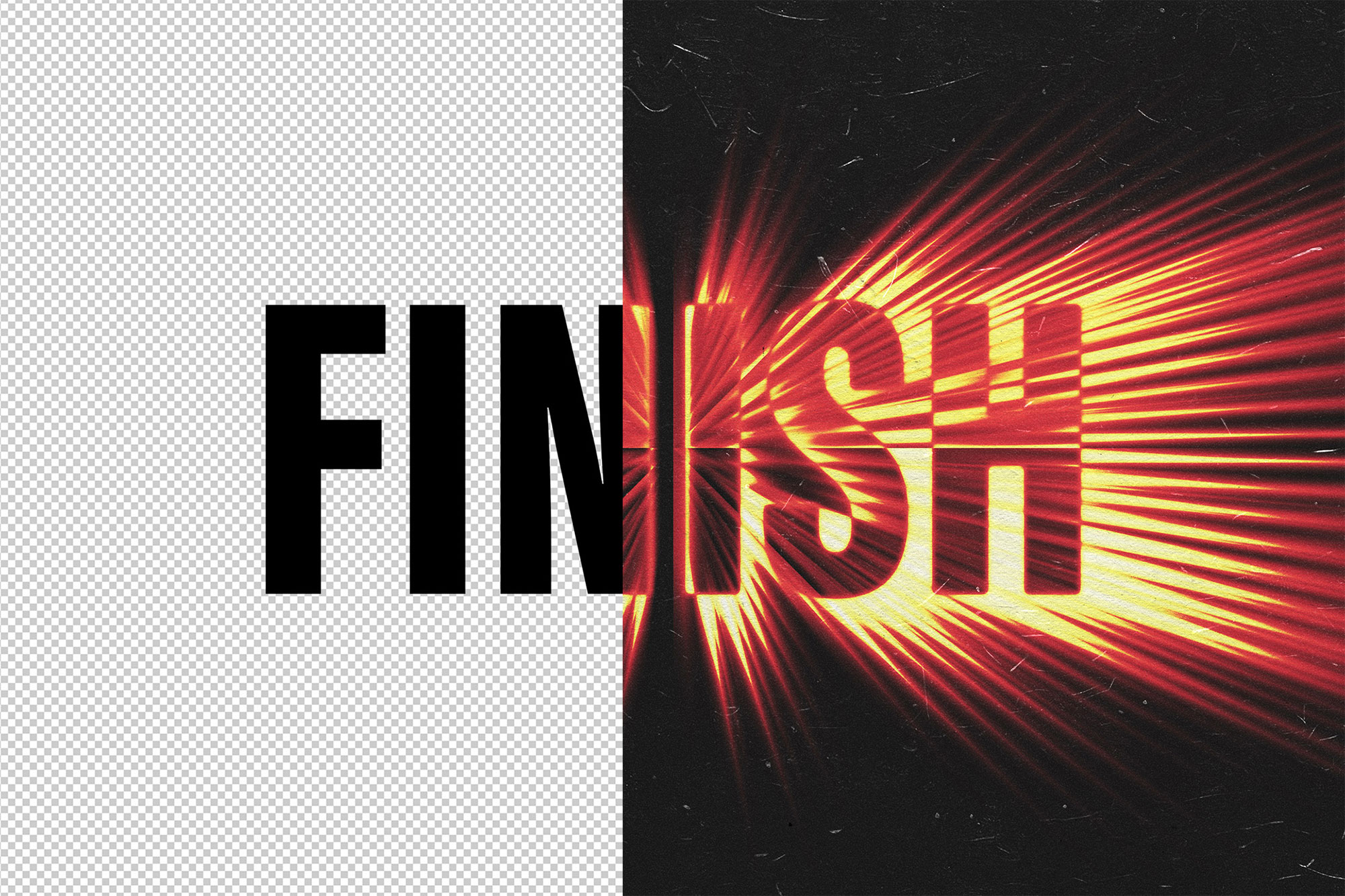 Download Rushing Light Text Effect – Free Glowing Typography Style PSD